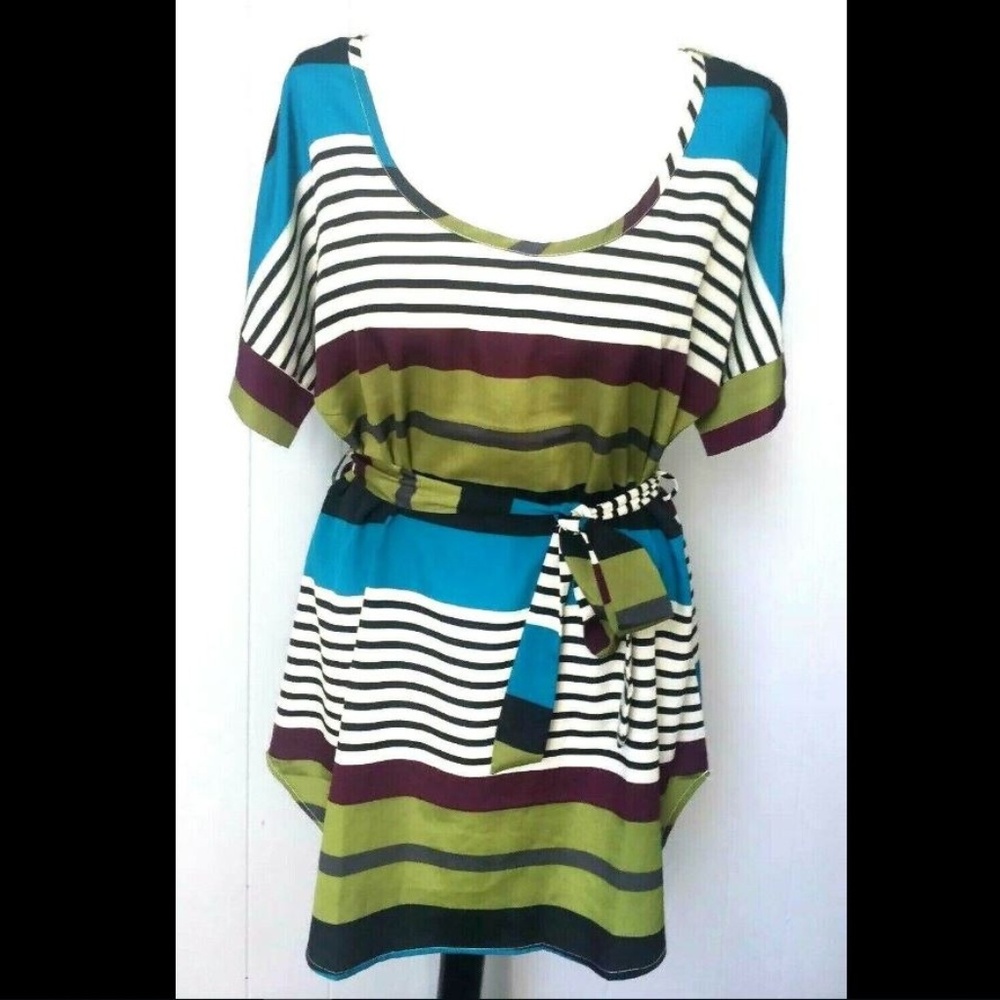 Poema Anthropologie Top Stripe Tunic Dress